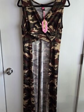 TRUE ROCK Camo Hi-Lo Dress/top With Matching Shorts